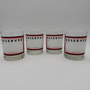 Vintage TASTESETTER Sigma DOF "RESERVED" You Guest It Glasses